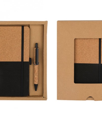 Cork Notebook & Pen Corporate Gift Set